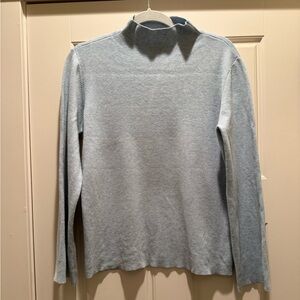 Tribal Soft Blue Turtleneck Sweater - Medium